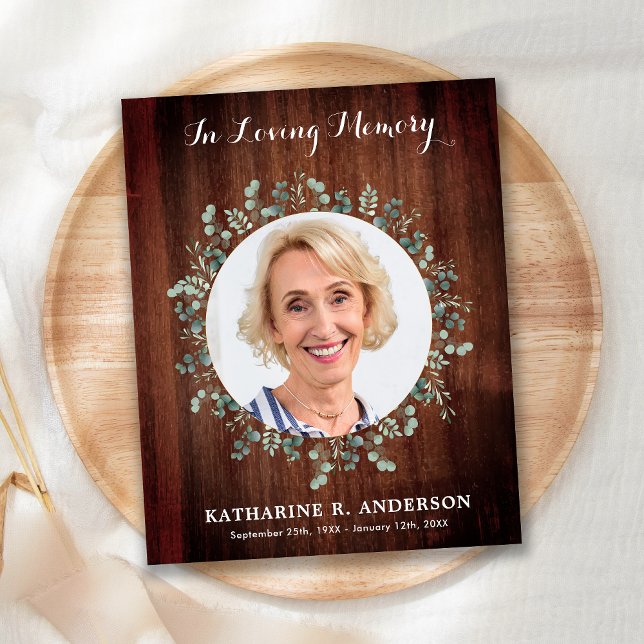 Budget Rustic Beerdigung Danke Beileid Greenery (Von Creator hochgeladen)