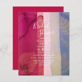 Budget Rustic Berry Red Gold Bridal Shower