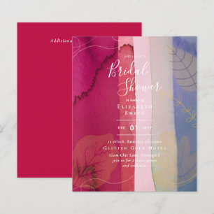 Budget Rustic Berry Red Gold Bridal Shower