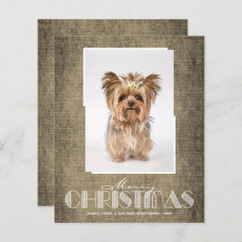 Budget Rustic Brown Frohe Weihnachts Foto Cards