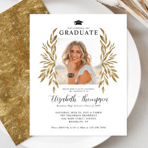 Budget Rustic Gold Blätter Foto Graduation Party
