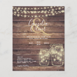 BUDGET Rustic Mason Jar Lights Wood WEDD Flyer