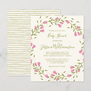Budget Rustic Rosa Garten Blumen Baby Shower