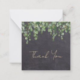 Budget Rustic Wedding Foliage Greenery Thank You Mitteilungskarte