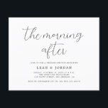 Budget rustikal am Morgen nach Hochzeit Einladung<br><div class="desc">morgens,  Hochzeitsbrunch Einladungen,  rustikal,  schwarz und weiß,  elopement,  preisgünstige,  elegante Kalligraphie,  einfach,  Hochzeit nach der Party Einladung,  Tag nach der Hochzeit Brunch, </div>