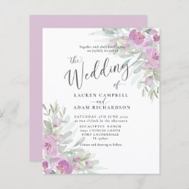 Budget Rustikal Blumenrosa Einladung