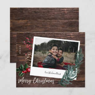 Budget Rustikal frohe Weihnachtsbaum & Instant Fot