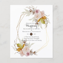 Budget Rustikal rot Rosa Blumenzwiebeln Einladunge