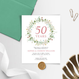 Budget Rustikale 50. Hochzeitstag Einladung