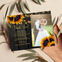 Budget rustikale Blumen Foto Hochzeit danke Ihnen