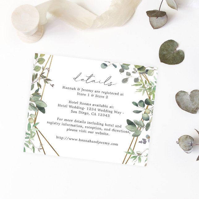 Budget Rustikale Eukalyptus & Gold Details Flyer (Von Creator hochgeladen)