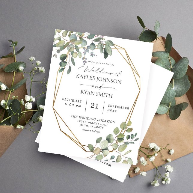 Budget Rustikale Eukalyptus & Gold Frame Wedding (Von Creator hochgeladen)