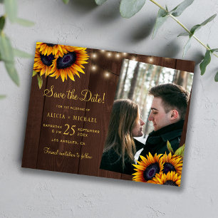 Budget rustikale florale Foto-Hochzeit "Save the D
