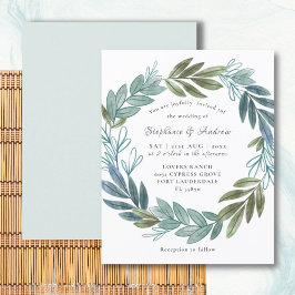 Budget Rustikale Foliage Sage Grüne Hochzeit Einla