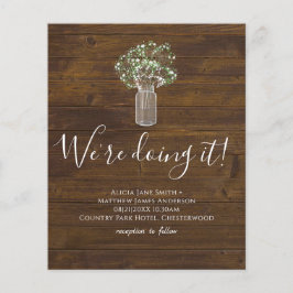 Budget Rustikale Gypsophila Mason Jar Wedding