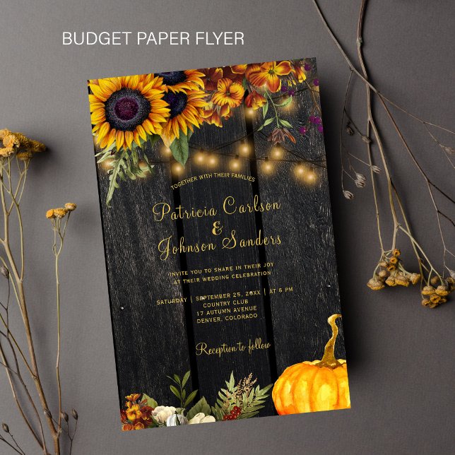 Budget rustikale Herbst Herbst Herbstwoche Einladu Flyer (Von Creator hochgeladen)