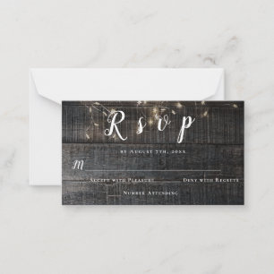 Budget Rustikale Holzleuchten Hochzeitskarten Mitteilungskarte