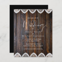 Budget Rustikale Holzschnitzereien Einladungen