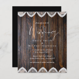 Budget Rustikale Holzschnitzereien Einladungen