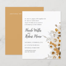 Budget Rustikale Kamillen-Mimosa-Blumenhochzeit