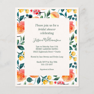 Budget Rustikale Orangefarbene Blumen Hochzeitsein