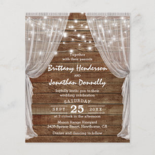 Budget Rustikale Scheunen-Hochzeitskarten