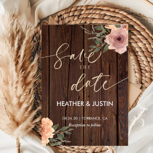 Budget Rustikale Skriptstring Lights & Lace Weddin Save The Date
