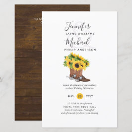 BUDGET Rustikale Sonnenblumen Cowboy Boots Wedding