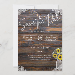Budget Rustikale Sonnenblumen Lace Mason Jar Weddi