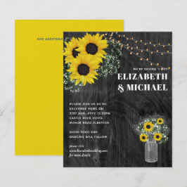 BUDGET Rustikale Sonnenblumen Lichter Hochzeit ein