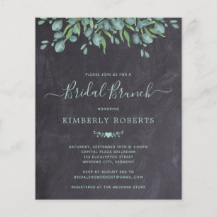 Budget Rustikale Vegetation Bridal Brunch Einladun