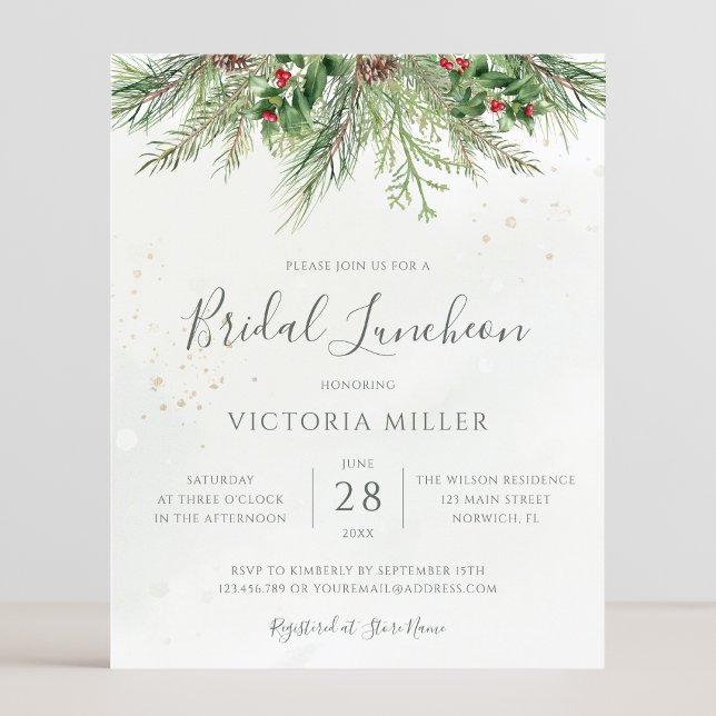 Budget Rustikale Winter Greenery Bridal Luncheon (Von Creator hochgeladen)