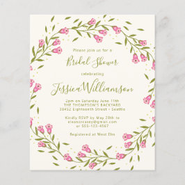 Budget Rustikales Rosa Garden Blume Brautparty