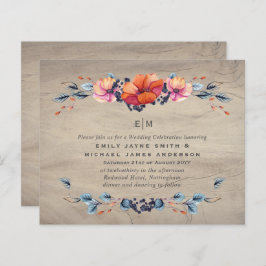 Budget Rustikales Wald Orange Wedites Einladungen