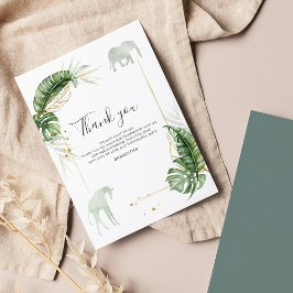 Budget Safari Animals Baby Dusche Danke Karte