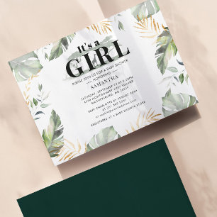 Budget Safari Giraffe Girl Kinderdusche Einladung