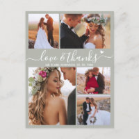 Budget Sage Green Script Foto Hochzeit Vielen Dank