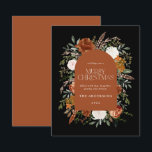 Budget Sage grün elegant botanischen eleganten Bot<br><div class="desc">Budget Rustikale Aquarellfarben Weihnachtskarte Design. Mit schönem Rost,  Terrakotta,  schwarz und Salbei grünen Pampas Gras eucalyptus botanische Aquarelldetails. Dieses moderne Urlaubsdesign ist sicher,  den Stil für Ihre Ferienzeit Set</div>