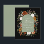 Budget Sage grün elegant botanischen eleganten Bot<br><div class="desc">Budget Rustikale Aquarellfarben Weihnachtskarte Design. Mit schönem Rost,  Terrakotta,  schwarz und Salbei grünen Pampas Gras eucalyptus botanische Aquarelldetails. Dieses moderne Urlaubsdesign ist sicher,  den Stil für Ihre Ferienzeit Set</div>