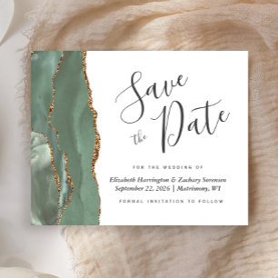 Budget-Sage-Grün-Gold-Achat-Hochzeitseinladung