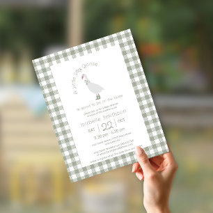 Budget Sage Grün Lustige kleine Gans Baby-Party