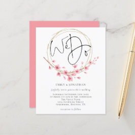Budget Sakura Florals Wir machen Hochzeit Einladun