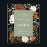 Budget Salbei grün Terracotta floral elegant Flyer<br><div class="desc">Die rustikale Aquarellblütenhochzeit lädt zum Verweilen ein. Mit schöner Natur,  Terrakotta,  rot Rosa,  schwarz und sage grün Pampas Gras Eukalyptus Aquarell Details. Diese moderne Hochzeitsfeier lädt zum Set des Stils für Ihren großen Tag ein.</div>