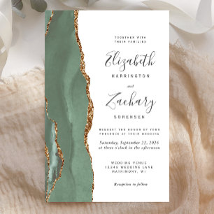Budget Salbeigrün Gold Achat Hochzeit