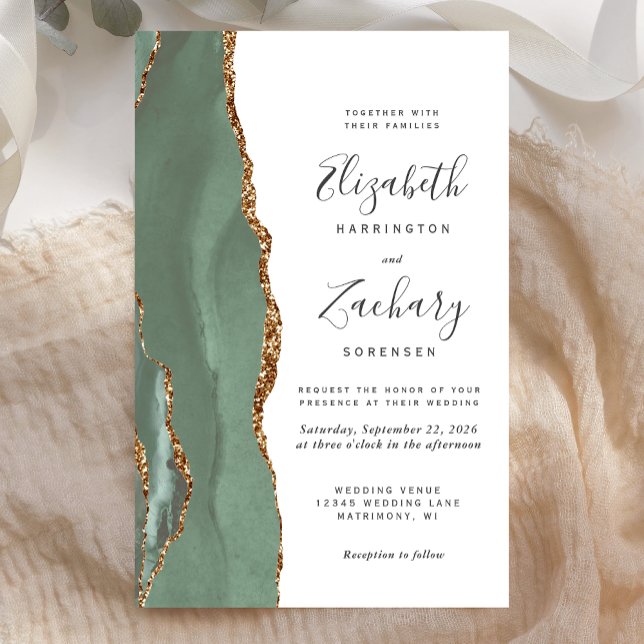 Budget Salbeigrün Gold Achat Hochzeit (Von Creator hochgeladen)