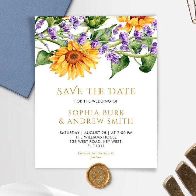 BUDGET Sanblumen & Lavander Save the Date (Von Creator hochgeladen)