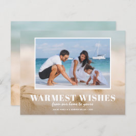 Budget Sand and Sea Beach Foto Weihnachtskarten