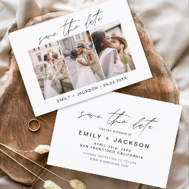 Budget Save the Date 3 Foto Elegante Moderne Flyer