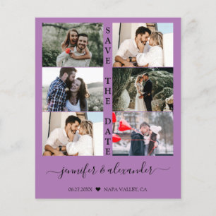 Budget Save the Date 6 Fotocollage Typografie