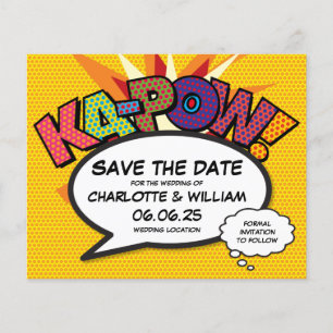Budget Save the Date Comic Buch KA-POW Spaß